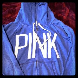 PINK branded blue hooded Sweatshirt